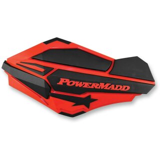 HANDGUARDS RED/BLK POL