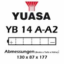 Batterie YUASA YB14A-A2, (14 AH )