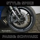 Rim sticker "Spike", black, 7 mm wide preformed...