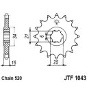 Pinion 14Z | 520 Coarse spline 6 Inner Ø 21/25