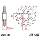 Pinion 16Z | 520 fine serr. Internal Ø 26/30
