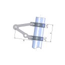143LT50-53VA Lampenhalter 50/53mm, Edelstahl ohne Blinkeraufnahme