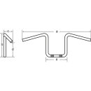 150-336 FEHLING Lenker Flyer-Bar Small 1 Zoll,85cm, Kerbe