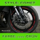 Felgenrandaufkleber "Comet", Kawa- grün,